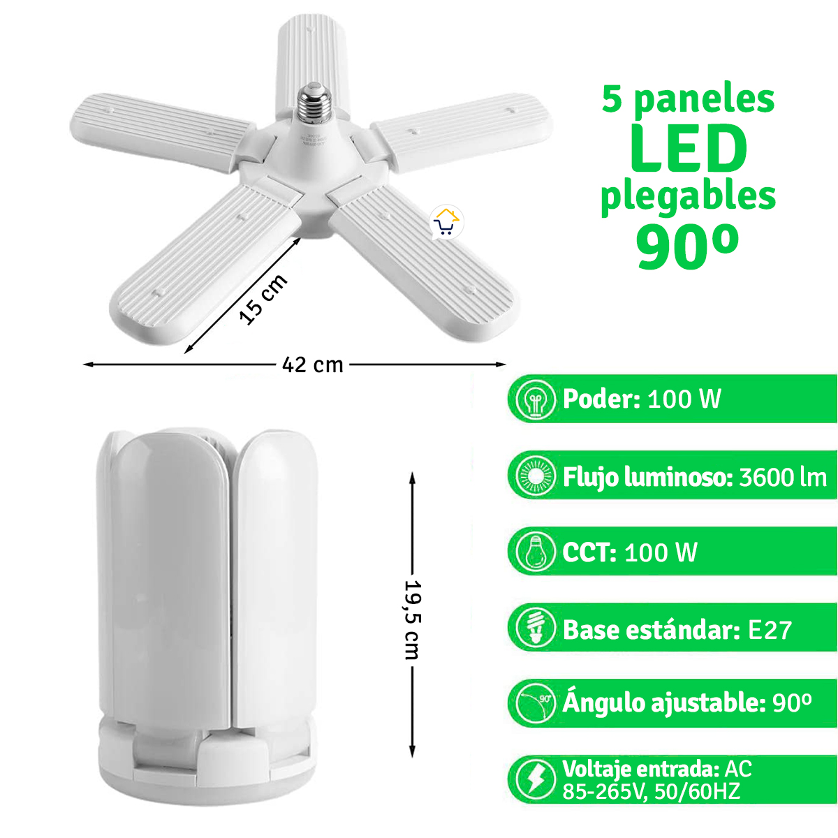Miniatura 2 de Bombillo Lampara Led Plegable 5 Lx059
